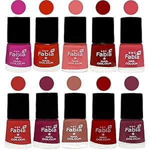 nail paint  glossy amp shine nail polish combo 6 ml each - set of 10 multicolor05412