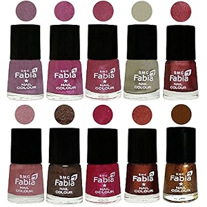 nail paint  glossy amp shine nail polish combo 6 ml each - set of 10 multicolor05793