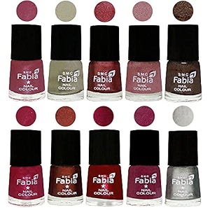 nail paint  glossy amp shine nail polish combo 6 ml each - set of 10 multicolor05822