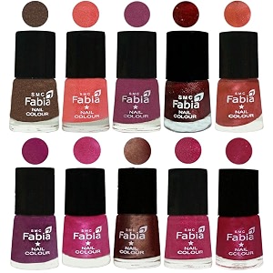 nail paint  glossy amp shine nail polish combo 6 ml each - set of 10 multicolor04821
