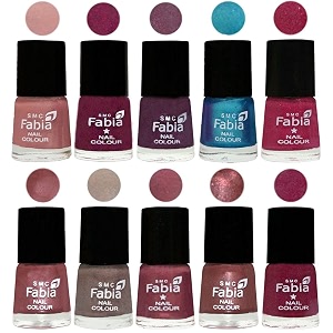 nail paint  glossy amp shine nail polish combo 6 ml each - set of 10 multicolor05322
