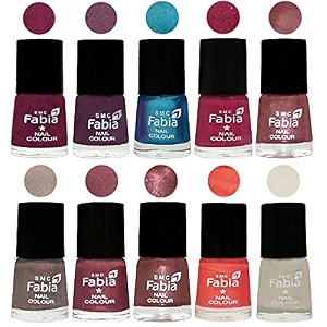 nail paint  glossy amp shine nail polish combo 6 ml each - set of 10 multicolor05345