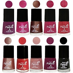 nail paint  glossy amp shine nail polish combo 6 ml each - set of 10 multicolor05064