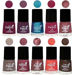 nail paint  glossy amp shine nail polish combo 6 ml each - set of 10 multicolor05353