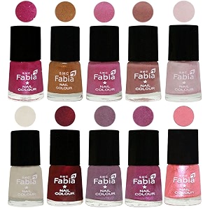 nail paint  glossy amp shine nail polish combo 6 ml each - set of 10 multicolor05640