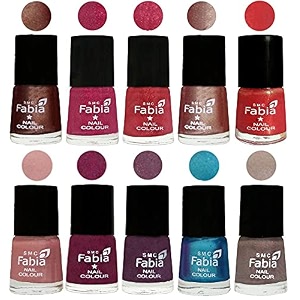 nail paint  glossy amp shine nail polish combo 6 ml each - set of 10 multicolor05111
