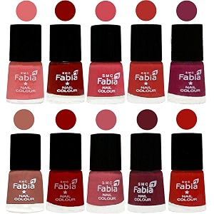 nail paint  glossy amp shine nail polish combo 6 ml each - set of 10 multicolor05443