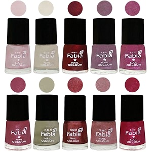 nail paint  glossy amp shine nail polish combo 6 ml each - set of 10 multicolor05718
