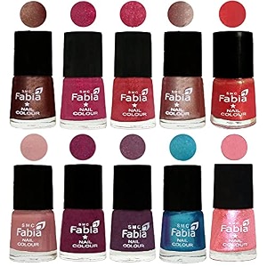 nail paint  glossy amp shine nail polish combo 6 ml each - set of 10 multicolor05145
