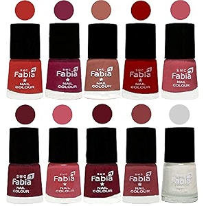 nail paint  glossy amp shine nail polish combo 6 ml each - set of 10 multicolor05494