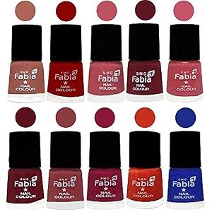 nail paint  glossy amp shine nail polish combo 6 ml each - set of 10 multicolor05515
