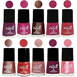 nail paint  glossy amp shine nail polish combo 6 ml each - set of 10 multicolor05062