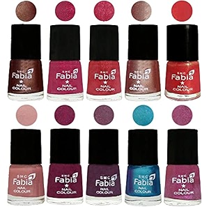nail paint  glossy amp shine nail polish combo 6 ml each - set of 10 multicolor05123