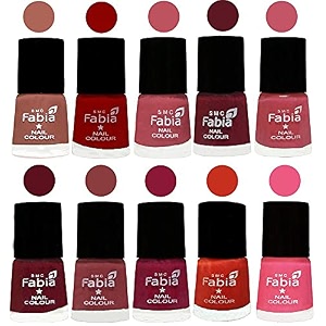nail paint  glossy amp shine nail polish combo 6 ml each - set of 10 multicolor05512
