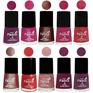 nail paint  glossy amp shine nail polish combo 6 ml each - set of 10 multicolor05052