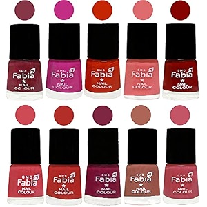 nail paint  glossy amp shine nail polish combo 6 ml each - set of 10 multicolor05387