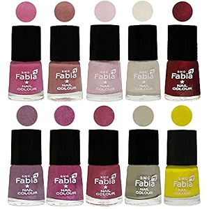 nail paint  glossy amp shine nail polish combo 6 ml each - set of 10 multicolor05680