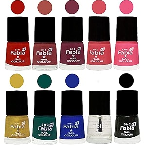 nail paint  glossy amp shine nail polish combo 6 ml each - set of 10 multicolor05572