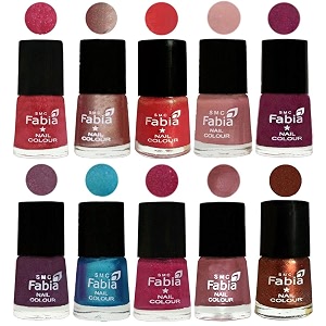 nail paint  glossy amp shine nail polish combo 6 ml each - set of 10 multicolor05222