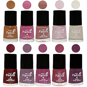 nail paint  glossy amp shine nail polish combo 6 ml each - set of 10 multicolor05655