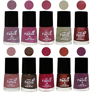nail paint  glossy amp shine nail polish combo 6 ml each - set of 10 multicolor05784