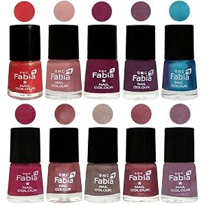 nail paint  glossy amp shine nail polish combo 6 ml each - set of 10 multicolor05276