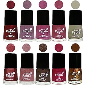 nail paint  glossy amp shine nail polish combo 6 ml each - set of 10 multicolor05774