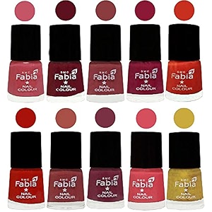 nail paint  glossy amp shine nail polish combo 6 ml each - set of 10 multicolor05547
