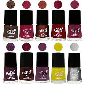 nail paint  glossy amp shine nail polish combo 6 ml each - set of 10 multicolor05880