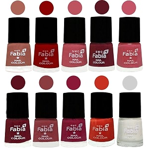 nail paint  glossy amp shine nail polish combo 6 ml each - set of 10 multicolor05517