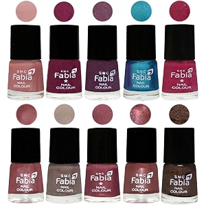 nail paint  glossy amp shine nail polish combo 6 ml each - set of 10 multicolor05318