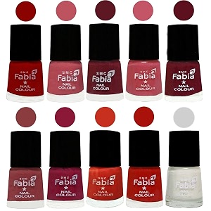 nail paint  glossy amp shine nail polish combo 6 ml each - set of 10 multicolor05527