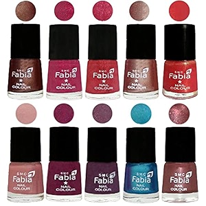 nail paint  glossy amp shine nail polish combo 6 ml each - set of 10 multicolor05113