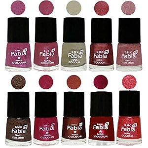 nail paint  glossy amp shine nail polish combo 6 ml each - set of 10 multicolor05808