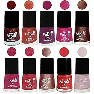 nail paint  glossy amp shine nail polish combo 6 ml each - set of 10 multicolor04949