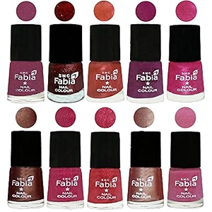 nail paint  glossy amp shine nail polish combo 6 ml each - set of 10 multicolor04902