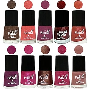 nail paint  glossy amp shine nail polish combo 6 ml each - set of 10 multicolor04810