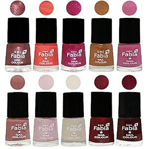 nail paint  glossy amp shine nail polish combo 6 ml each - set of 10 multicolor05576