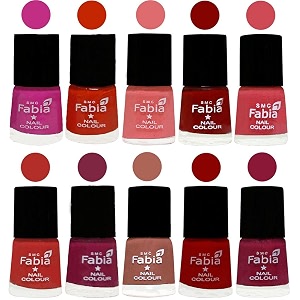 nail paint  glossy amp shine nail polish combo 6 ml each - set of 10 multicolor05408