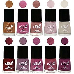 nail paint  glossy amp shine nail polish combo 6 ml each - set of 10 multicolor05657