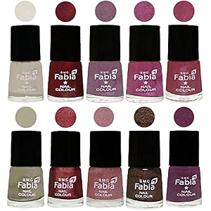 nail paint  glossy amp shine nail polish combo 6 ml each - set of 10 multicolor05745