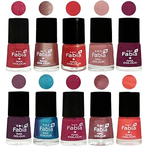 nail paint  glossy amp shine nail polish combo 6 ml each - set of 10 multicolor05193