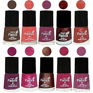 nail paint  glossy amp shine nail polish combo 6 ml each - set of 10 multicolor04815