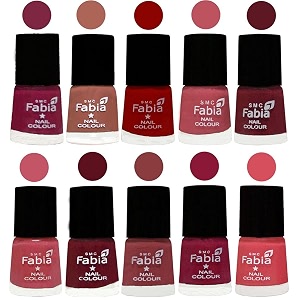 nail paint  glossy amp shine nail polish combo 6 ml each - set of 10 multicolor05500