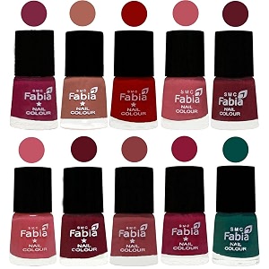 nail paint  glossy amp shine nail polish combo 6 ml each - set of 10 multicolor05503