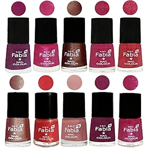 nail paint  glossy amp shine nail polish combo 6 ml each - set of 10 multicolor05032