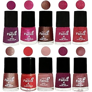 nail paint  glossy amp shine nail polish combo 6 ml each - set of 10 multicolor05027