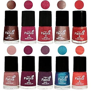 nail paint  glossy amp shine nail polish combo 6 ml each - set of 10 multicolor05114