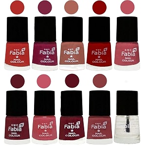 nail paint  glossy amp shine nail polish combo 6 ml each - set of 10 multicolor05493