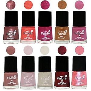 nail paint  glossy amp shine nail polish combo 6 ml each - set of 10 multicolor05587